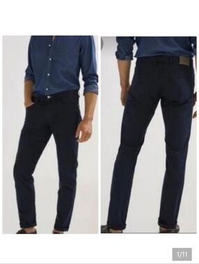 Massimo Dutti Stretch Cotton Slim Straight Denim Jeans Style Chino Pants NWT 32